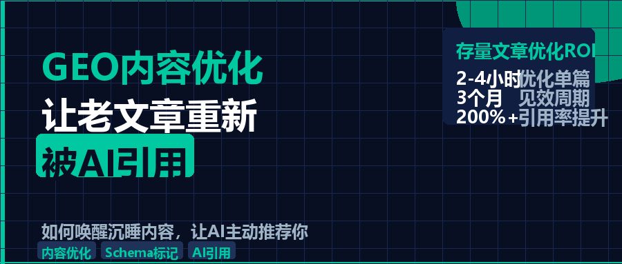GEO内容优化指南：如何让老文章重新被AI引用