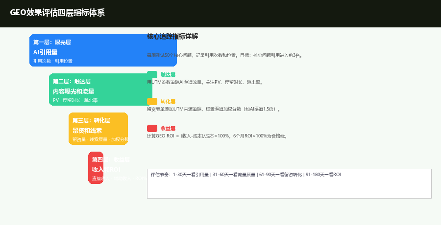 GEO效果评估四层指标体系